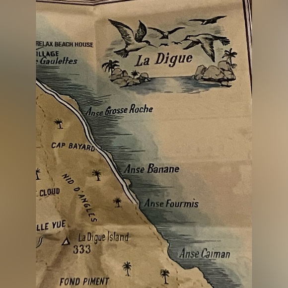 Seychelles Tourist souvenir antique style pocket map booklet - Picture 6 of 12